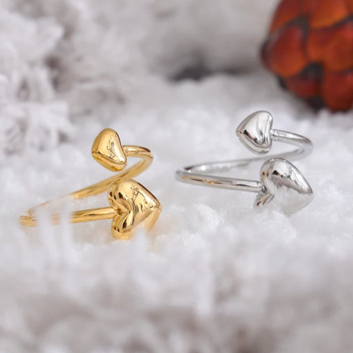 Forever Yours Double Heart Band