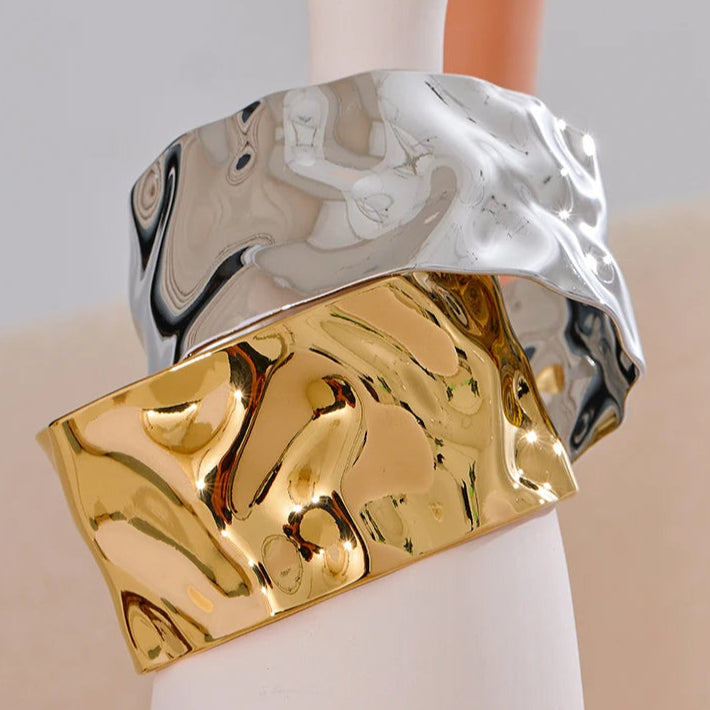 Gold Open Cuff Bangle
