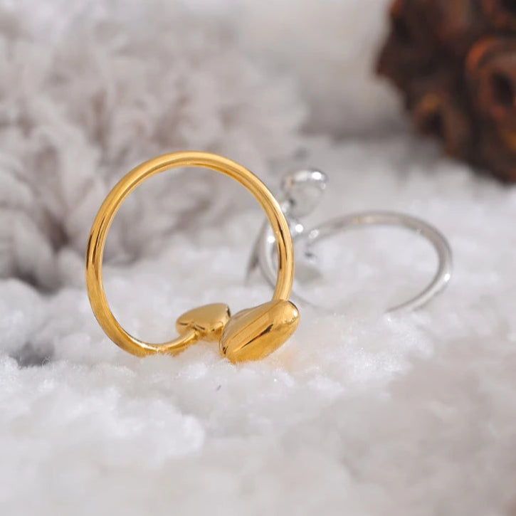 Forever Yours Double Heart Band