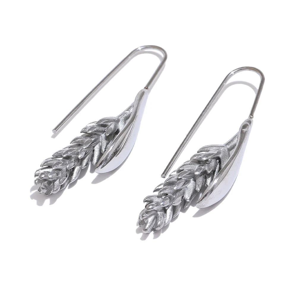 Golden Wheat Drop Earrings