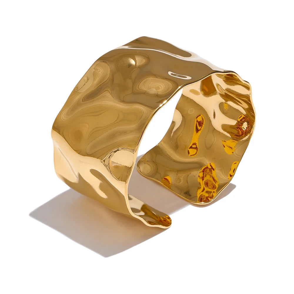 Gold Open Cuff Bangle