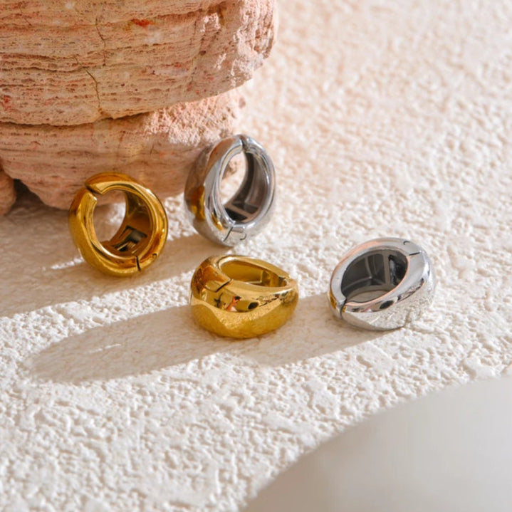 Bold Glow Clip-On Hoops