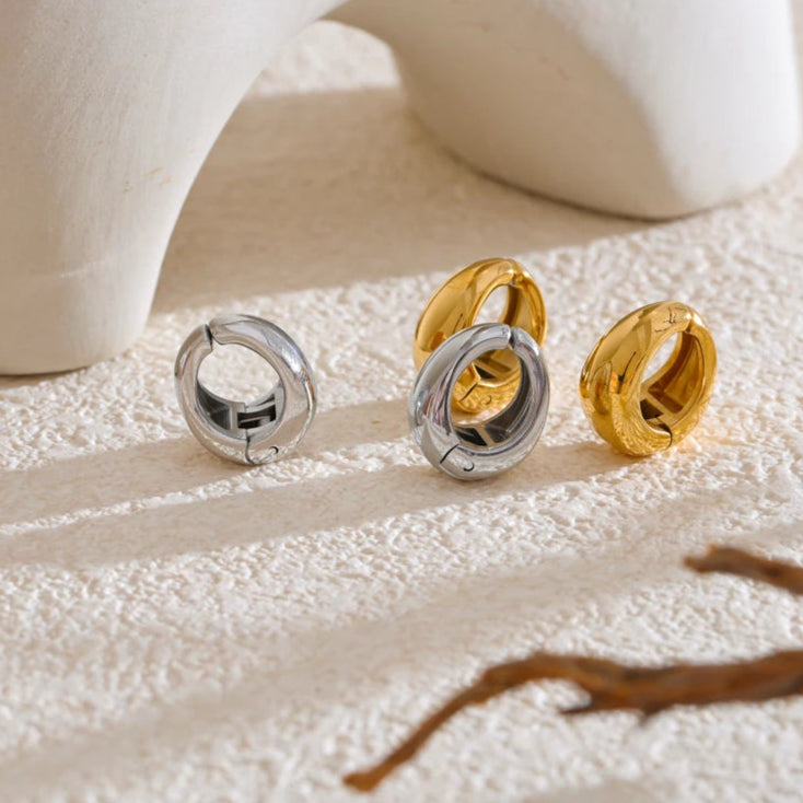Bold Glow Clip-On Hoops