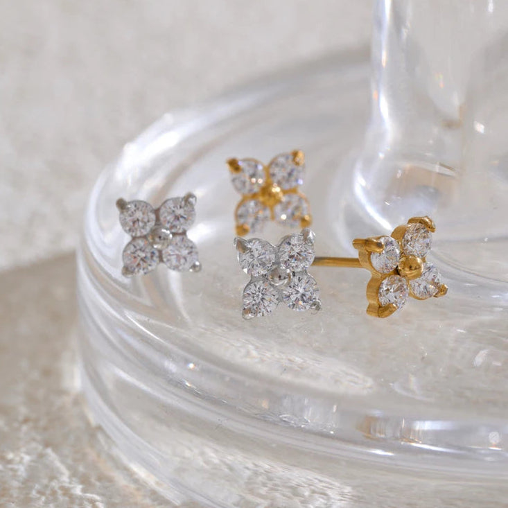Petal Spark Stud Earrings