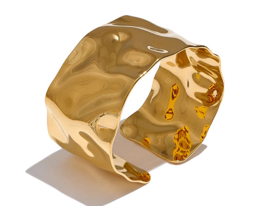 Gold Open Cuff Bangle
